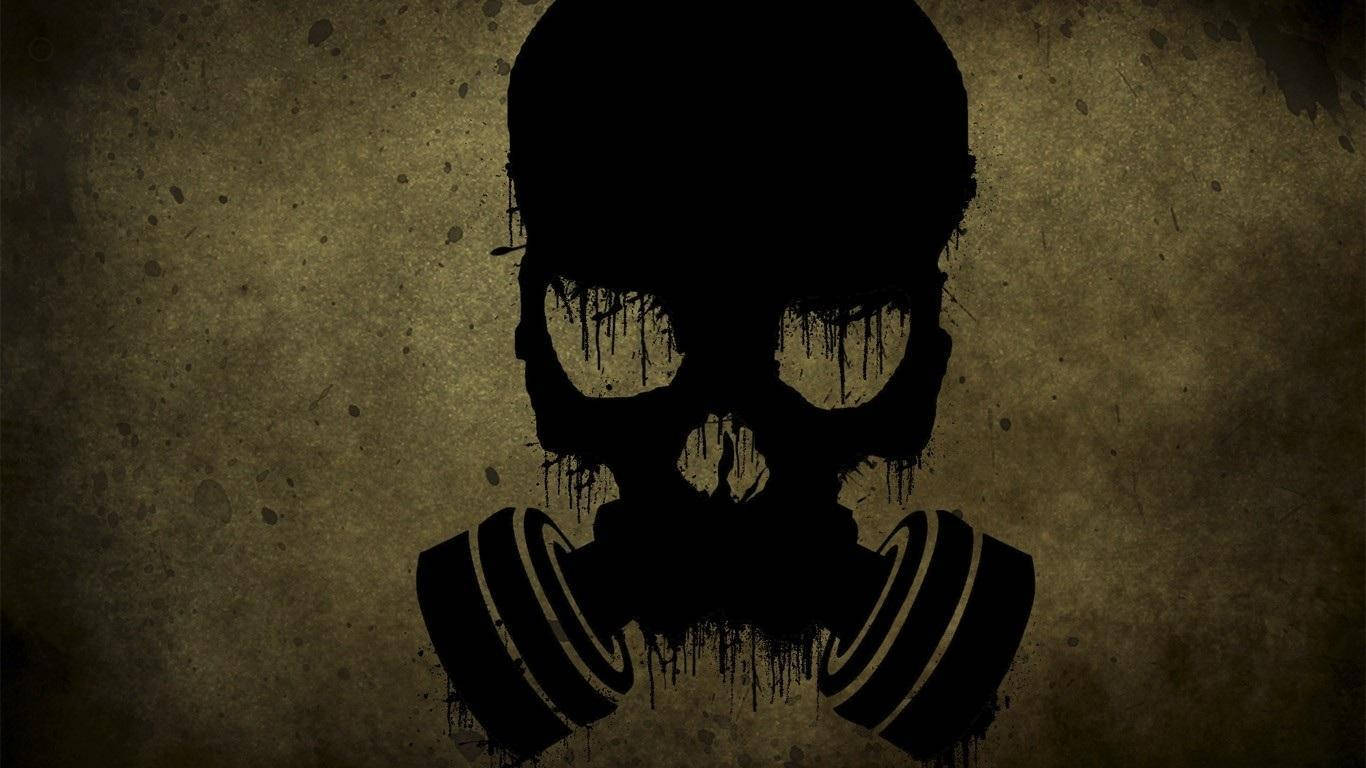 Skull With Gas Mask Cool Hd Background
