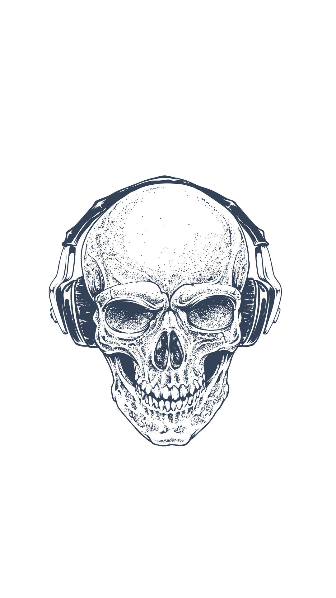 Skull With Headphones Hd Tattoo