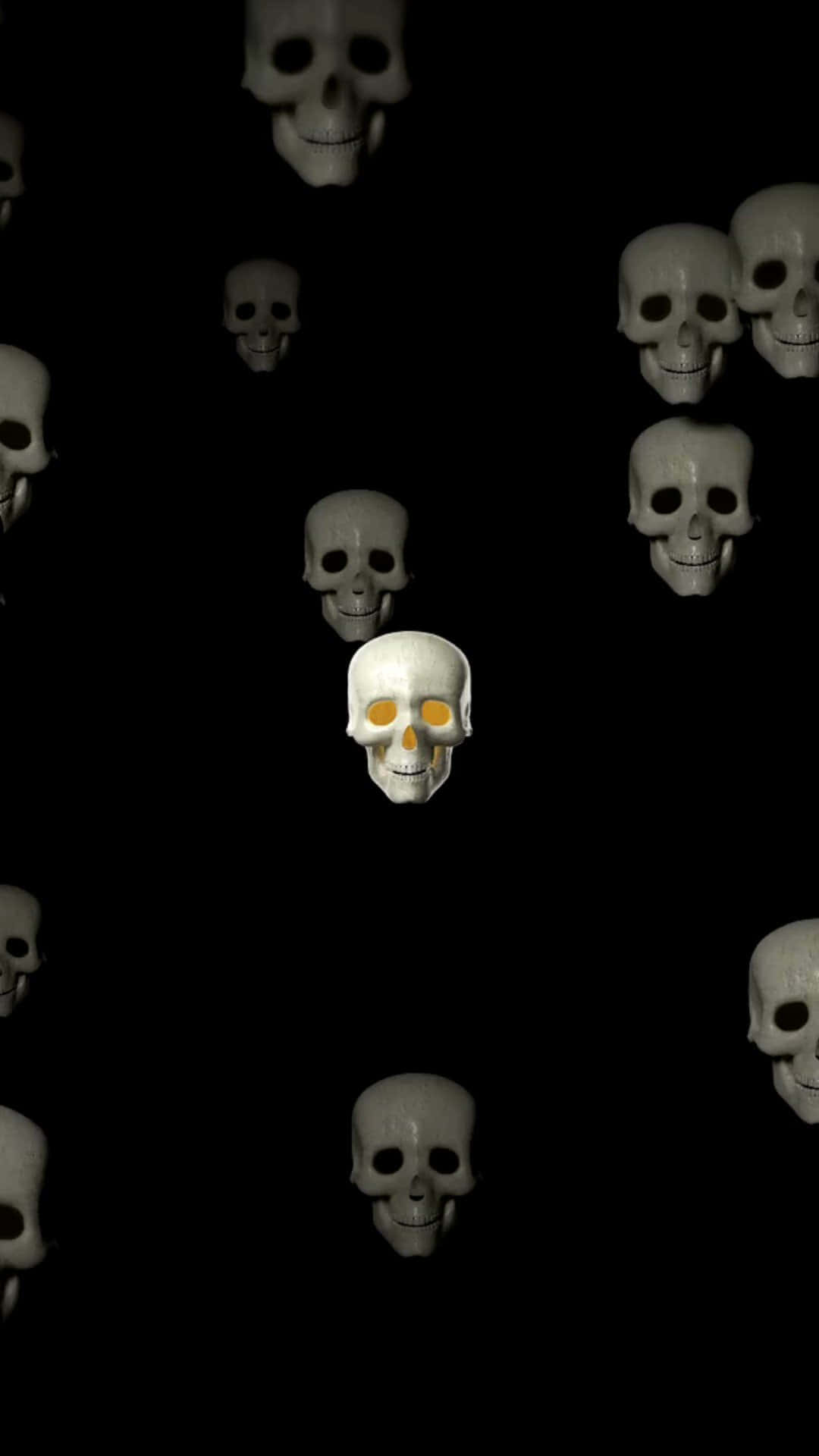 Skulls And Crossbones Glowing Eyes Background