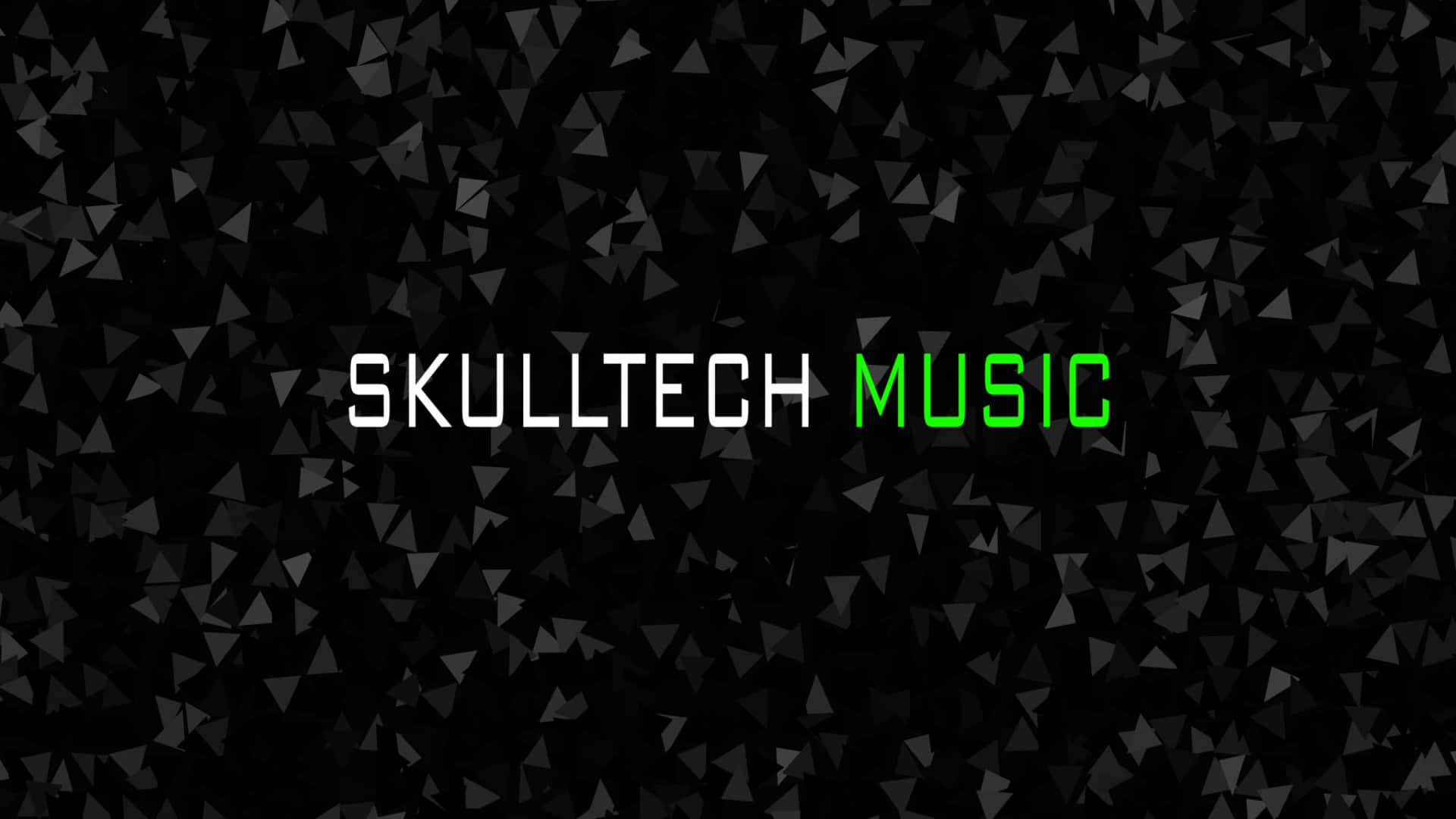 Skulltech Music Logo On A Black Background Background