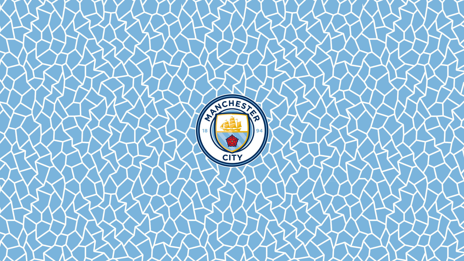 Sky Blue Manchester City Logo Background