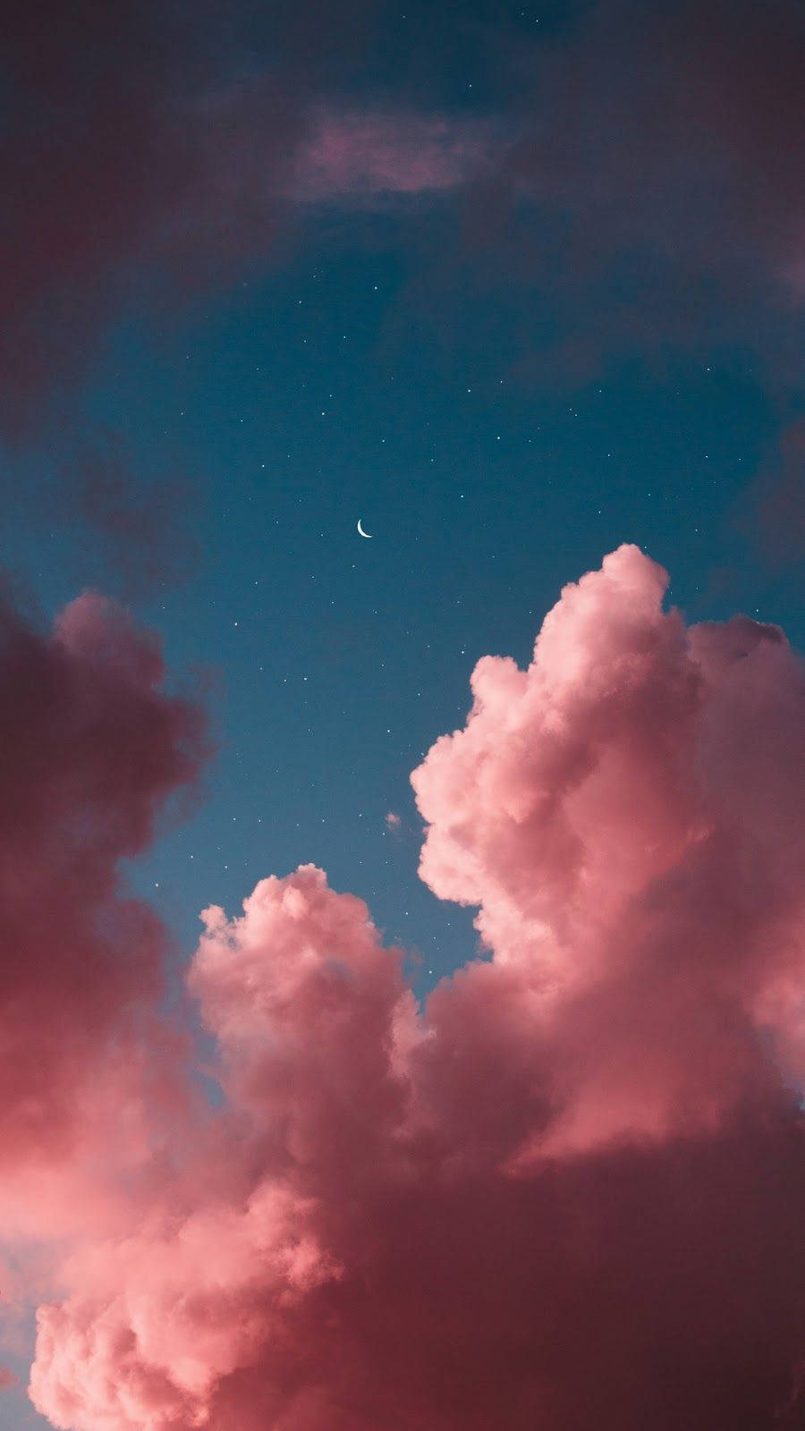 Sky Moon Aesthetic Background