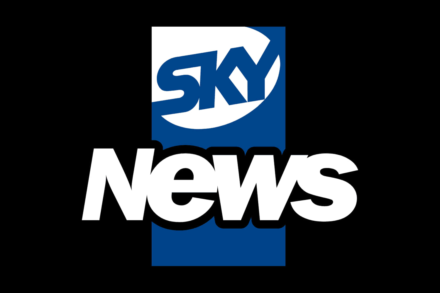Sky News Blue White Background