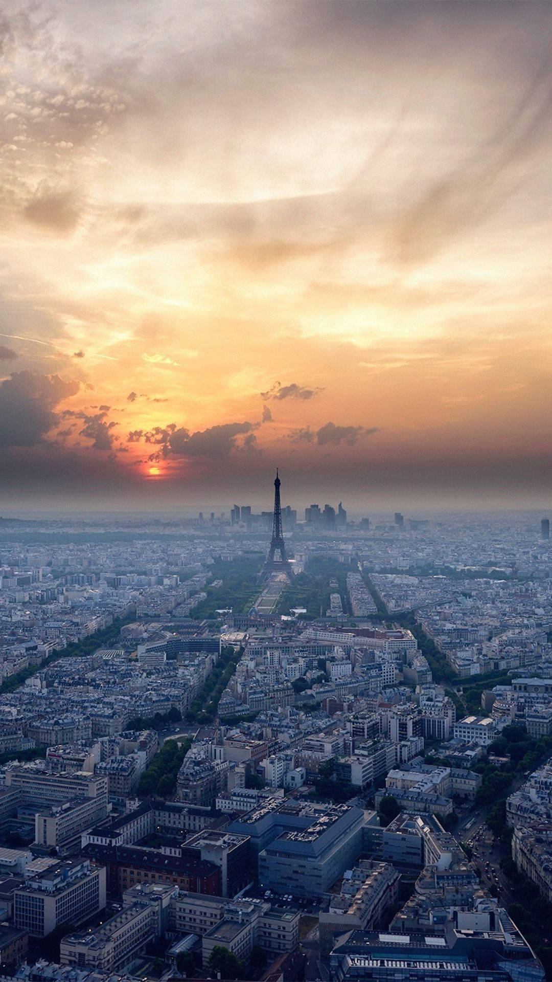 Sky View Of Paris Background