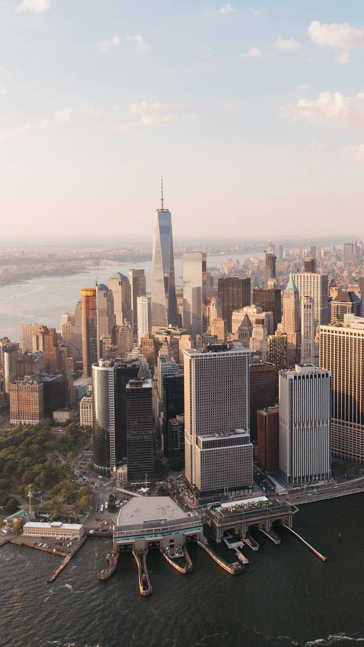 Skycrapers In New York Aesthetic View