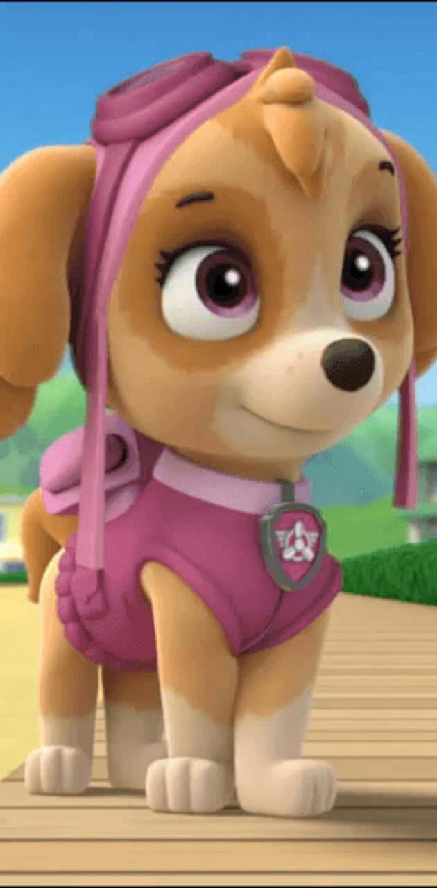 Skye Paw Patrol Cute Pup Mobile Background