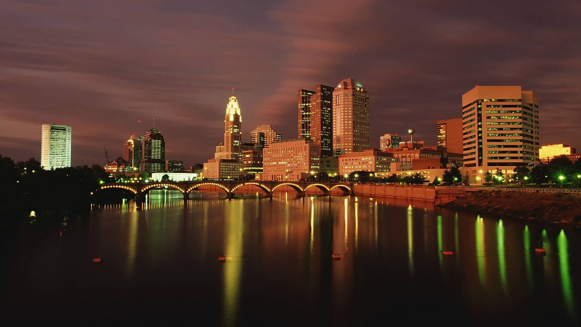 Skyline Of Columbus, Ohio Background