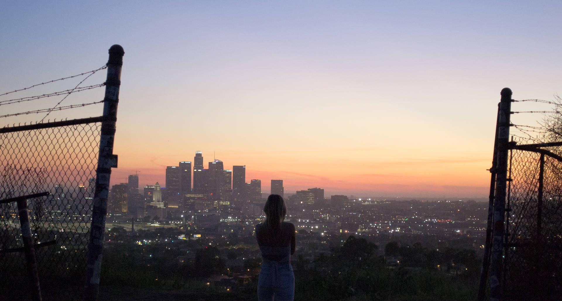Skyline View Of Los Angeles 4k Background