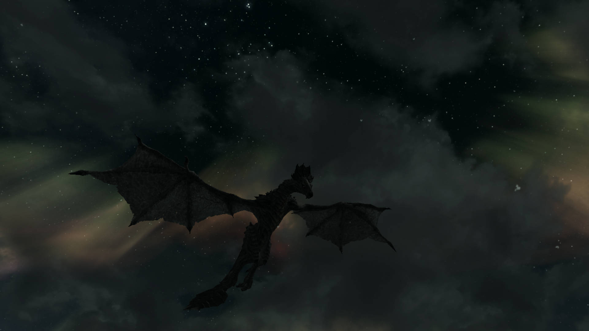 Skyrim 4k Dragon Silhouette