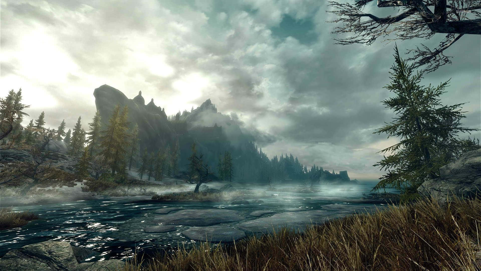 Skyrim Icy Lake Desktop