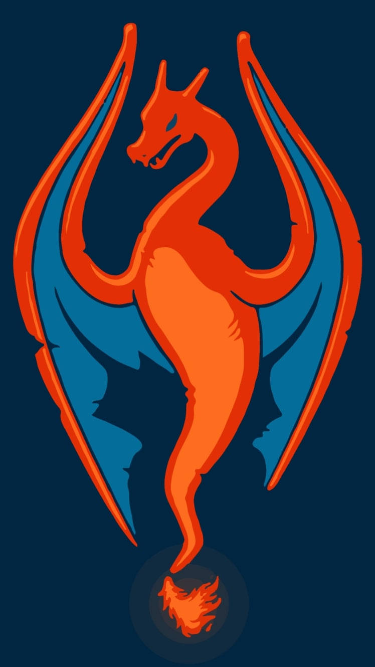 Skyrim Iphone Orange Dragon Background