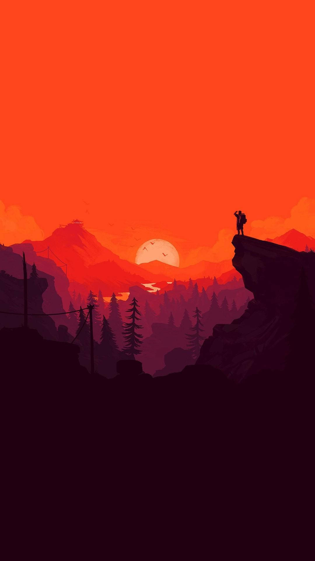 Skyrim Iphone Red Sunset Background