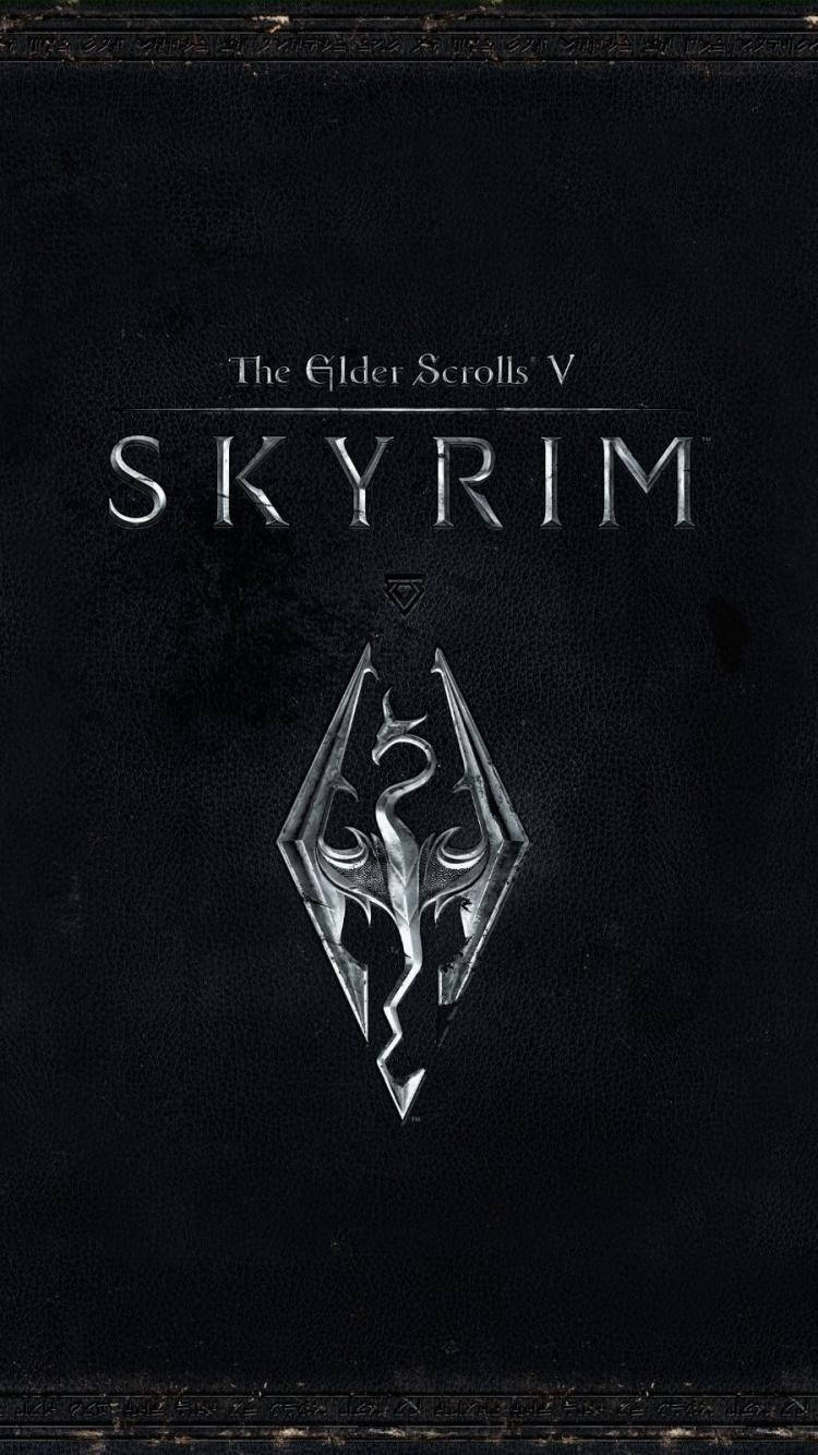 Skyrim Iphone Simple Logo Background