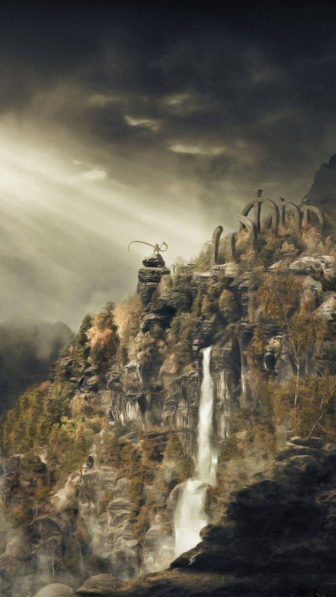 Skyrim Iphone Waterfall Background