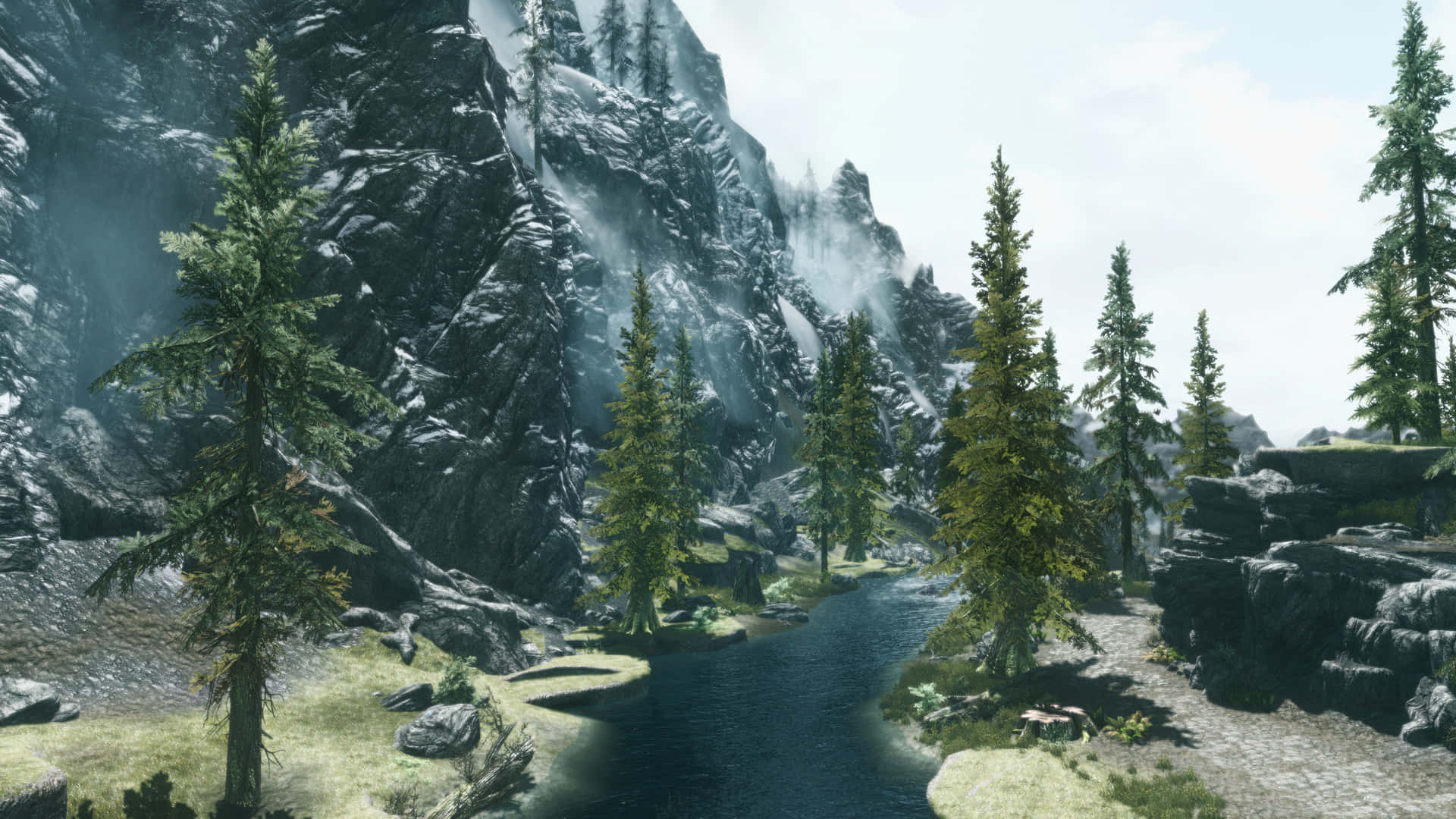 Skyrim Landscape Cold Mountain