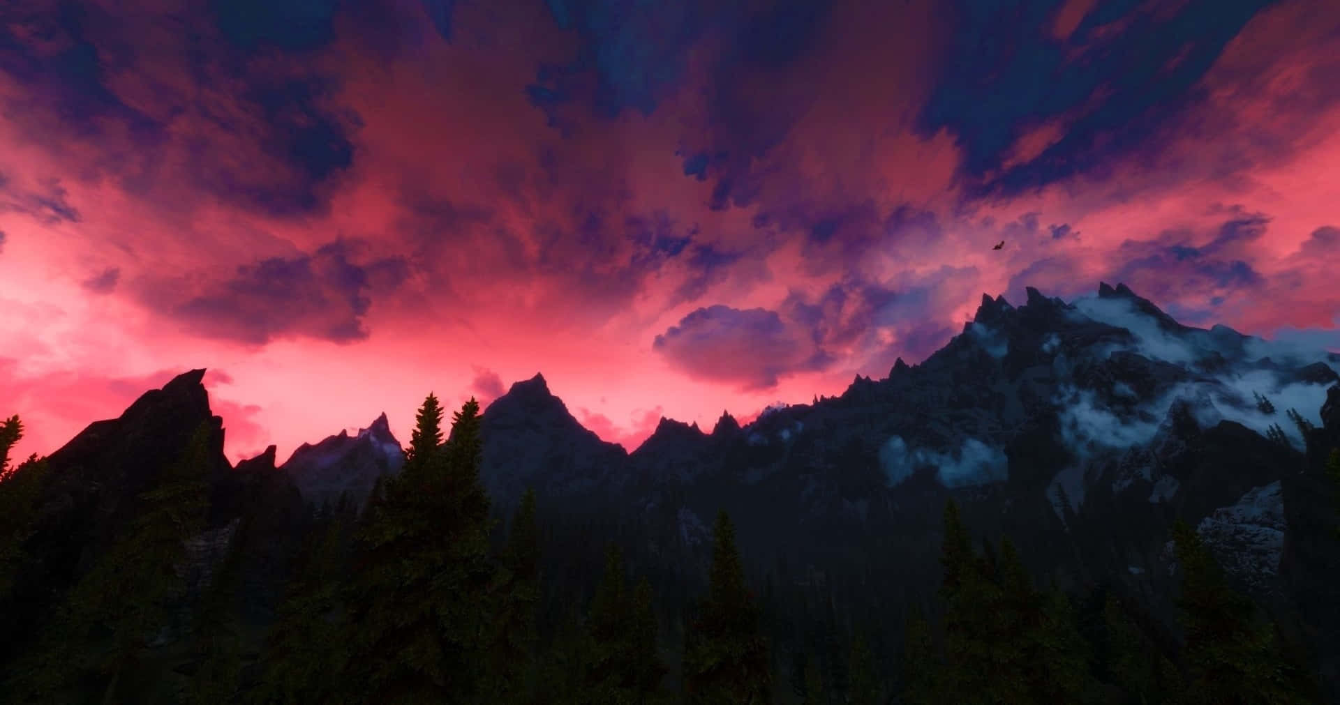 Skyrim Pink Sky Desktop