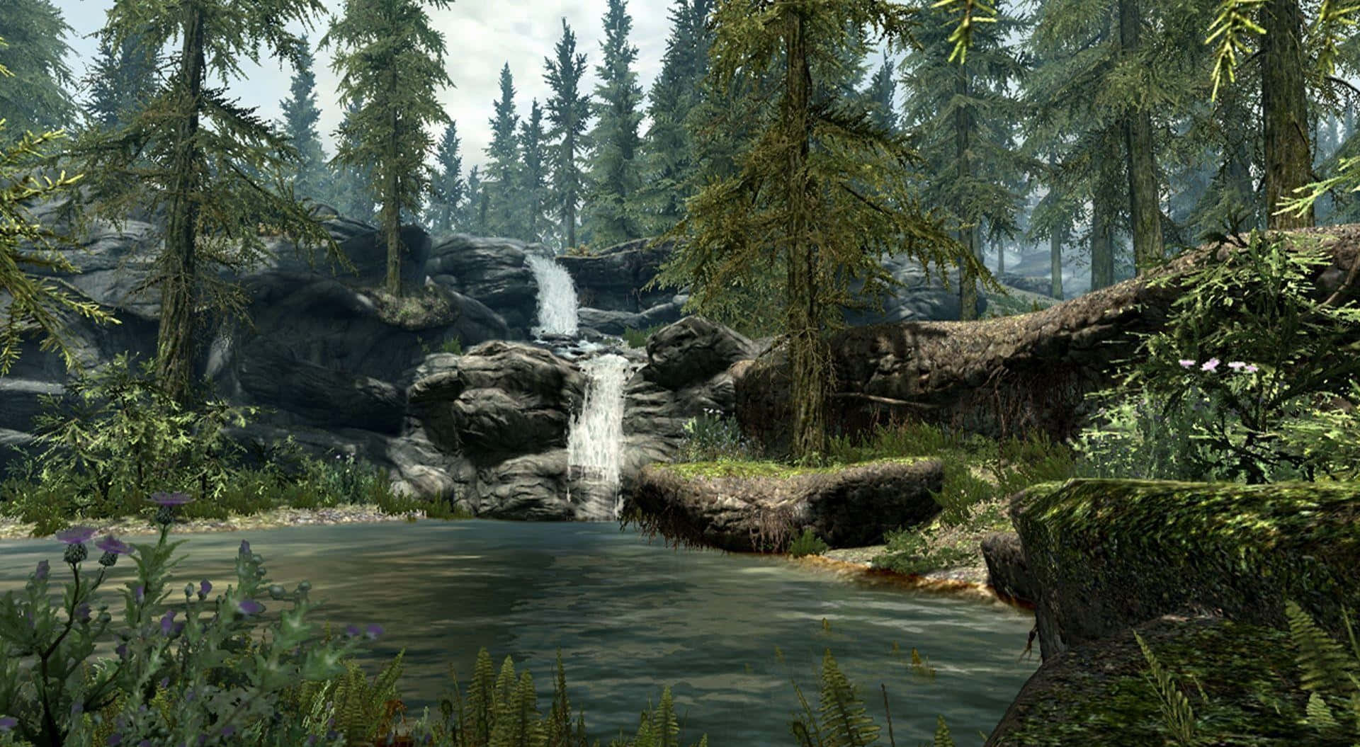 Skyrim River Falls Desktop