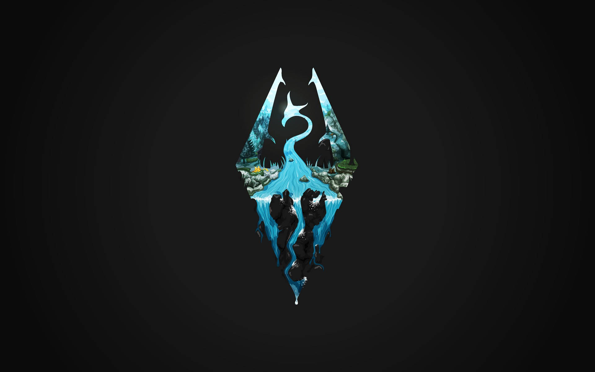 Skyrim: The Elder Scrolls V Dragonborn Icon Background