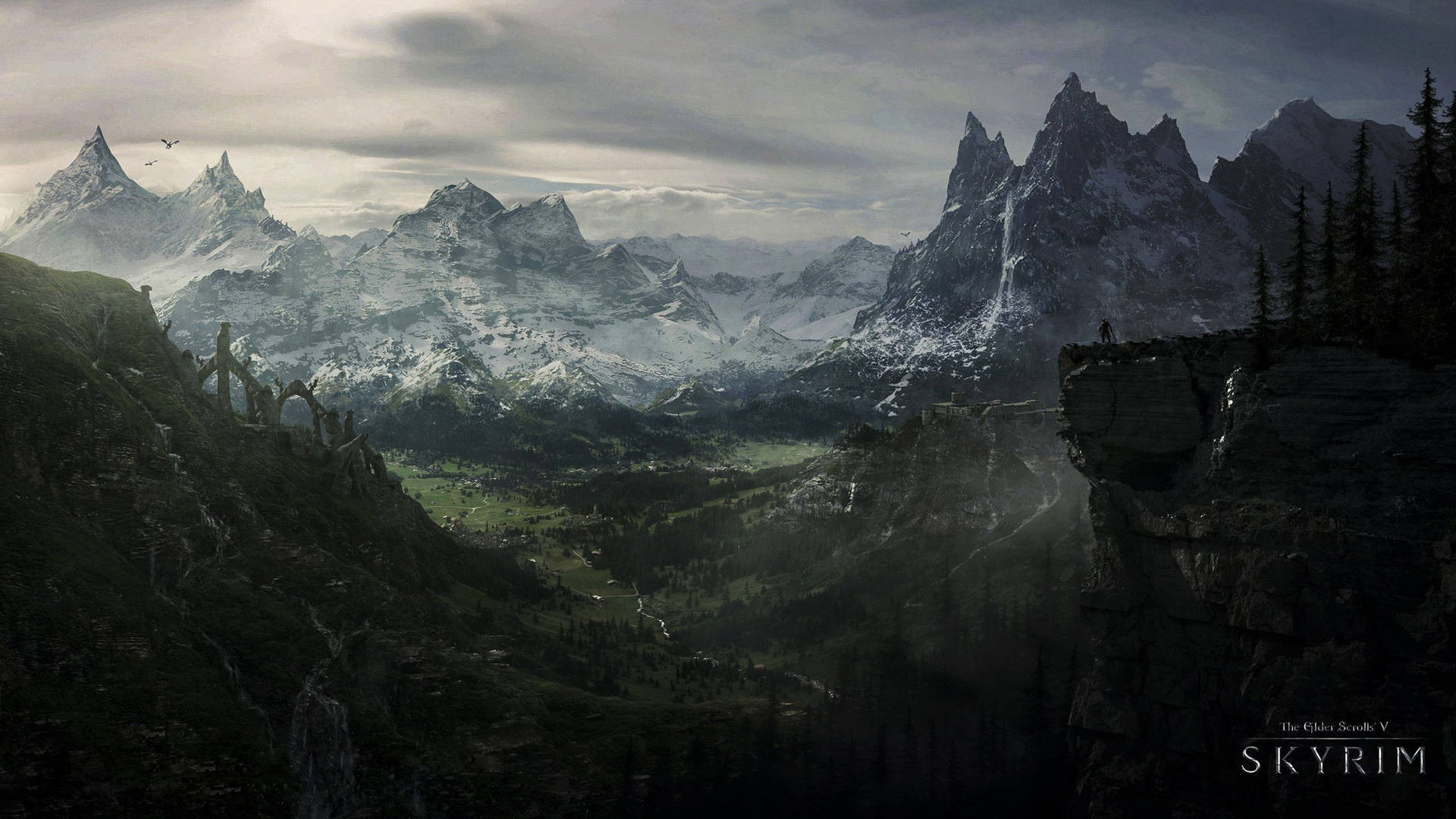 Skyrim Ultra Hd Dark Mountain Scenery Background