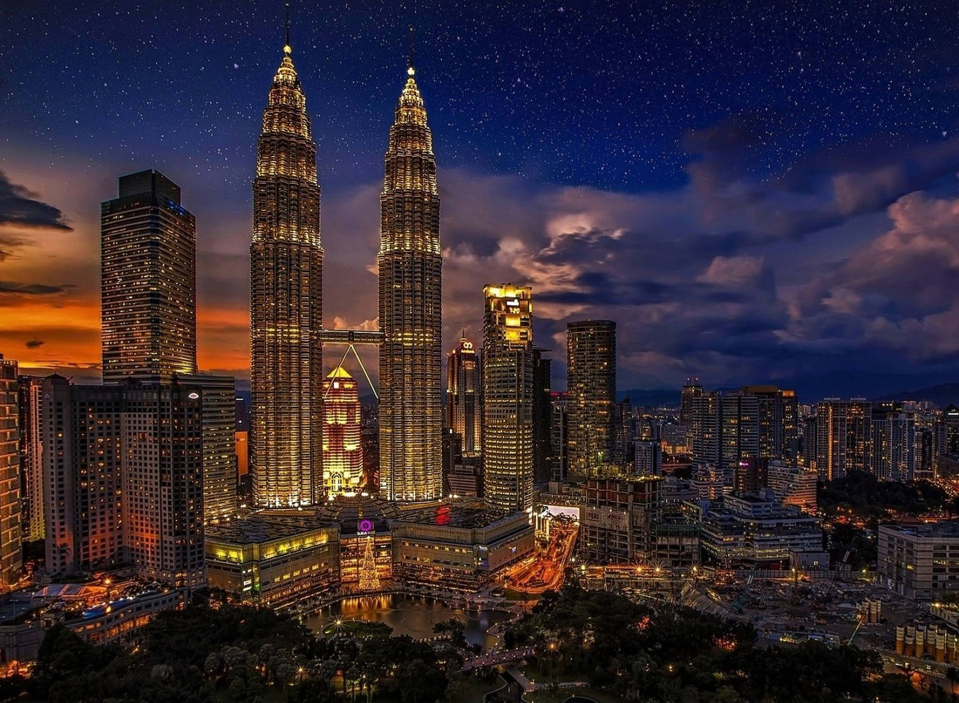 Skyscraper In Kuala Lumpur Background