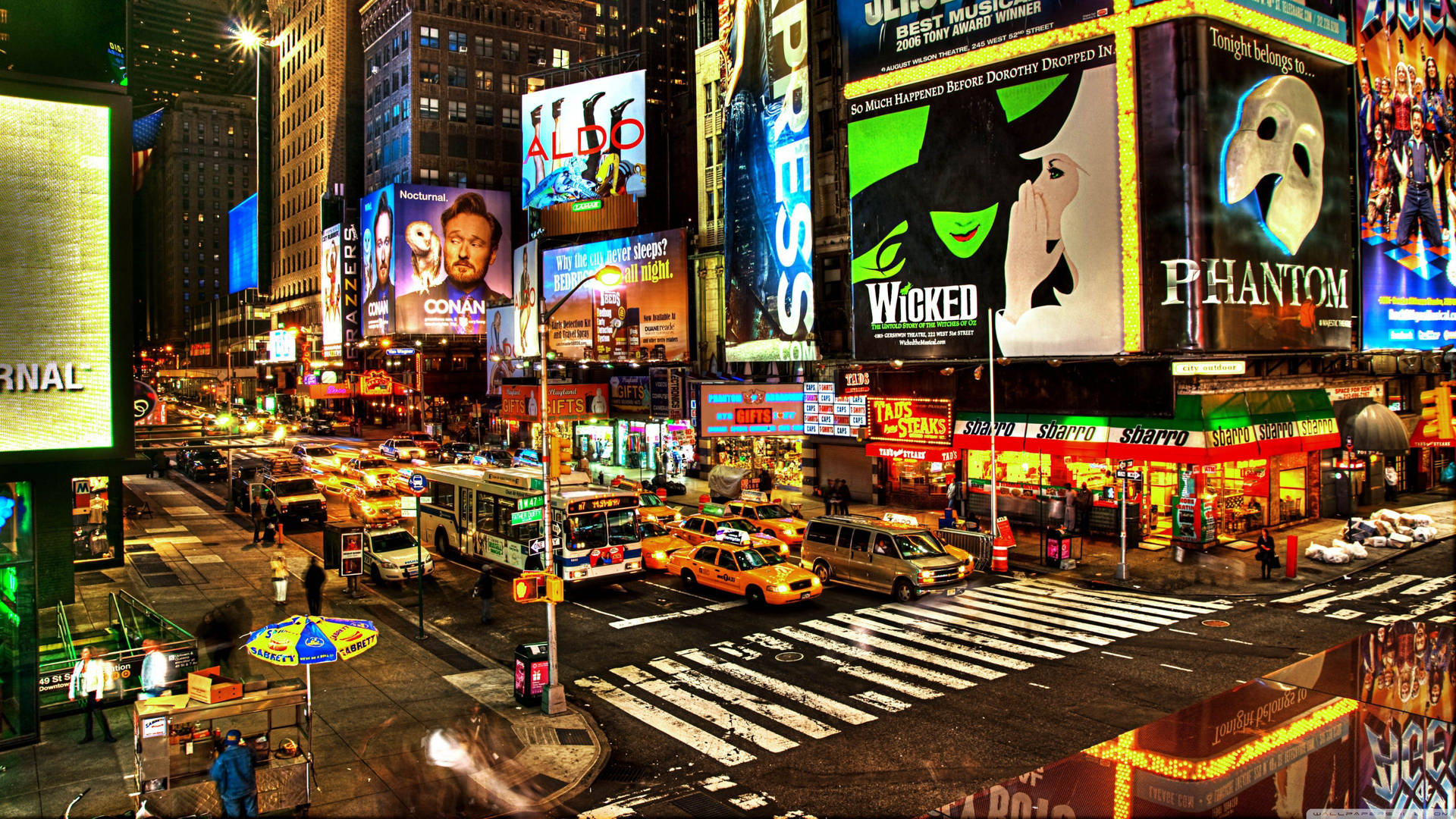 Skyscrapers Line A Typical New York Street Background