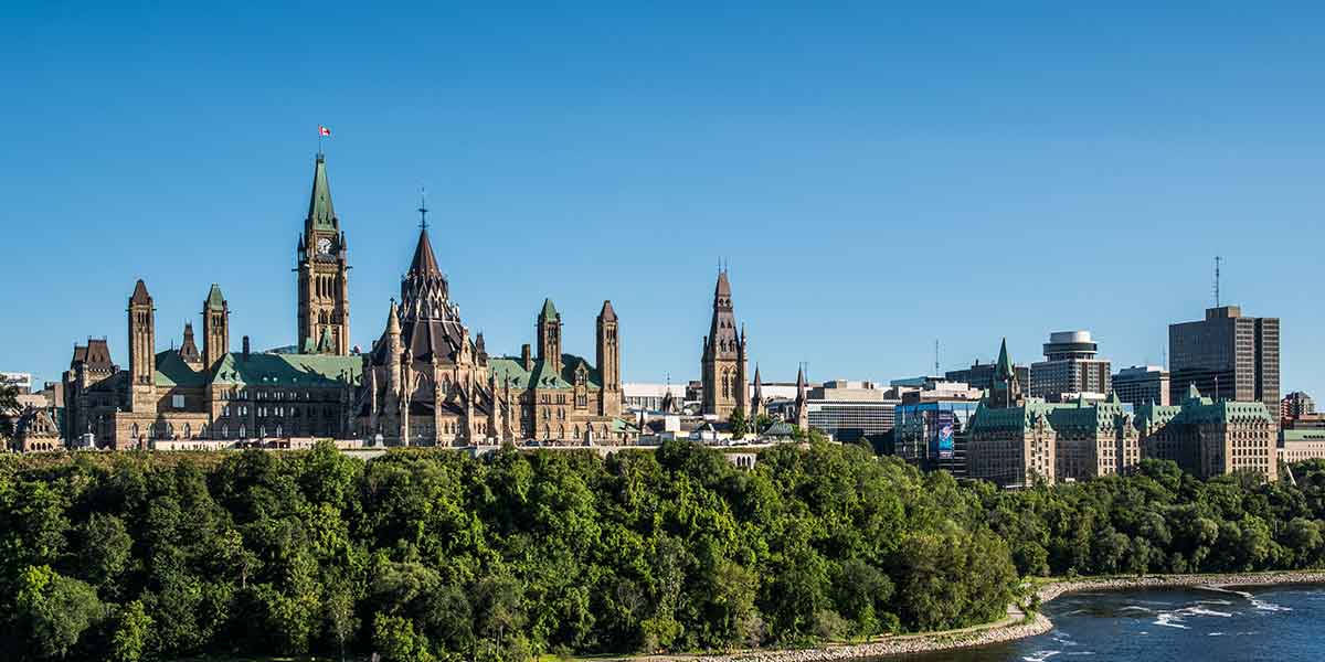 Skyscrapers Of Ottawa, Ontario, Canada Background