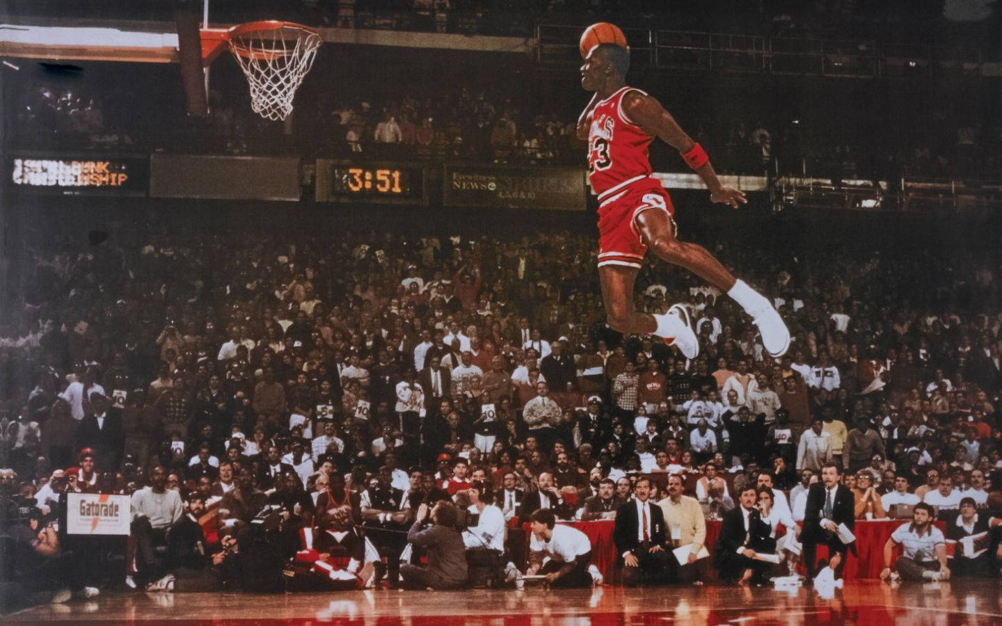 Slam Dunk By Michael Jordan Hd Background