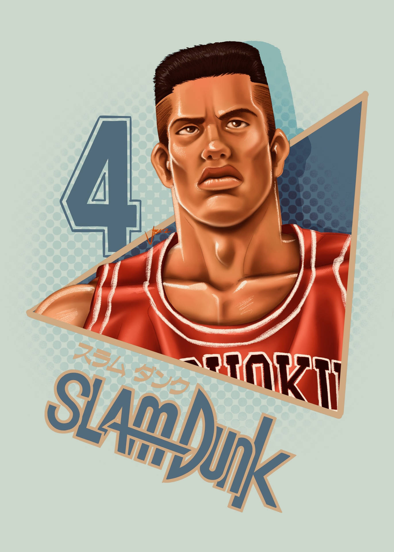 Slam Dunk Number Four Player Background