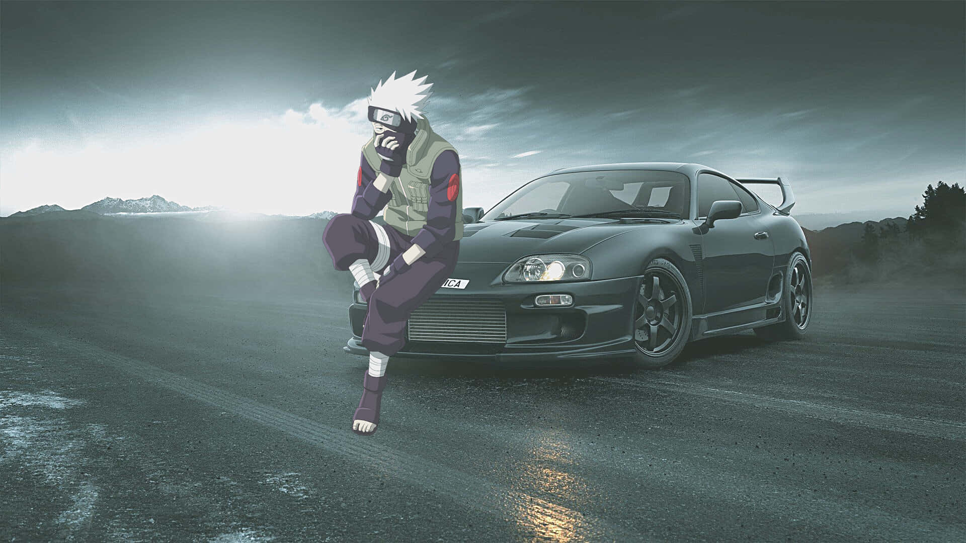 Slate Black Supra Kakashi Jdm Anime