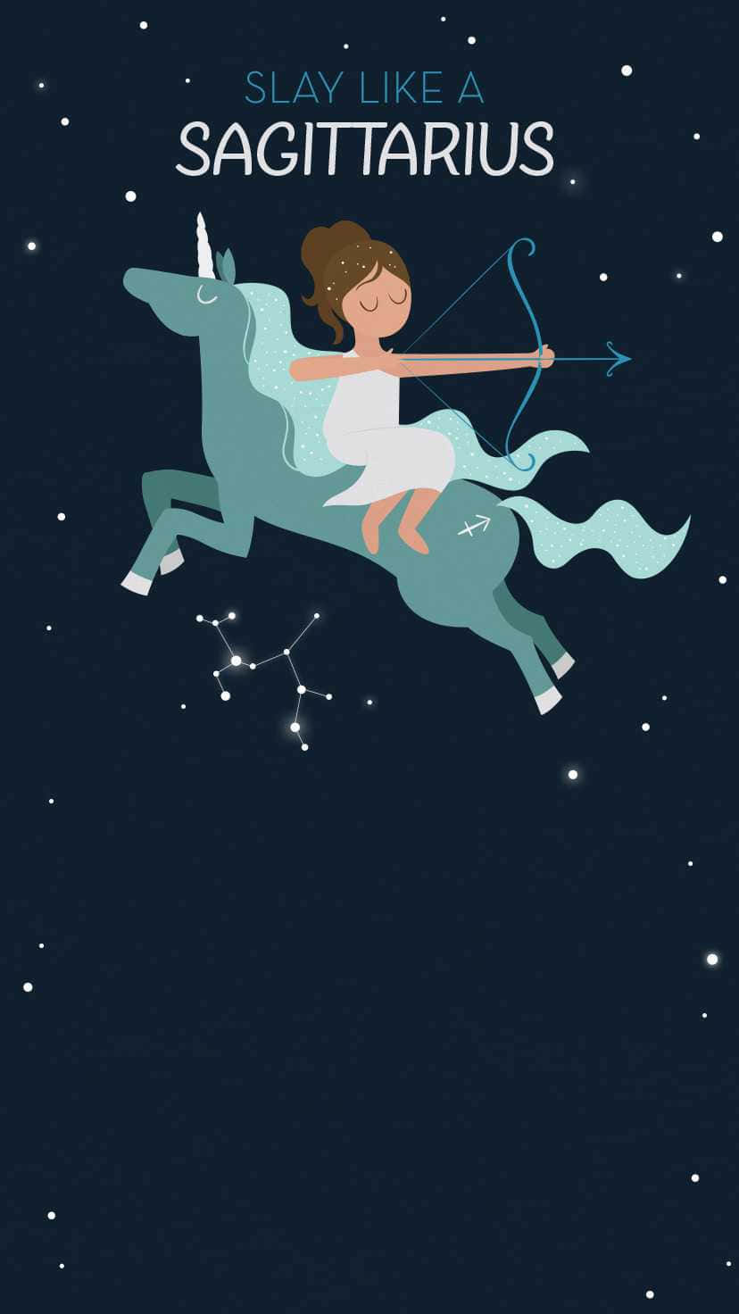 Slay Like A Cute Sagittarius Background