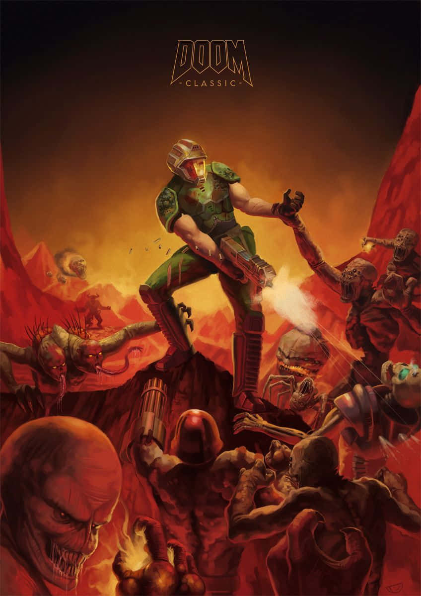 Slay The Hellish Hordes In Doom Eternal On Your Iphone! Background