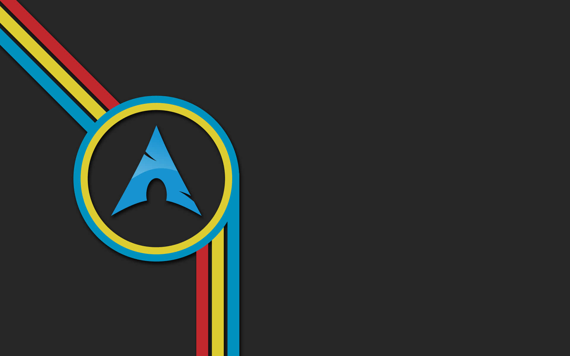 Sleek Arch Linux Desktop Wallpaper With Glowing Logo Background
