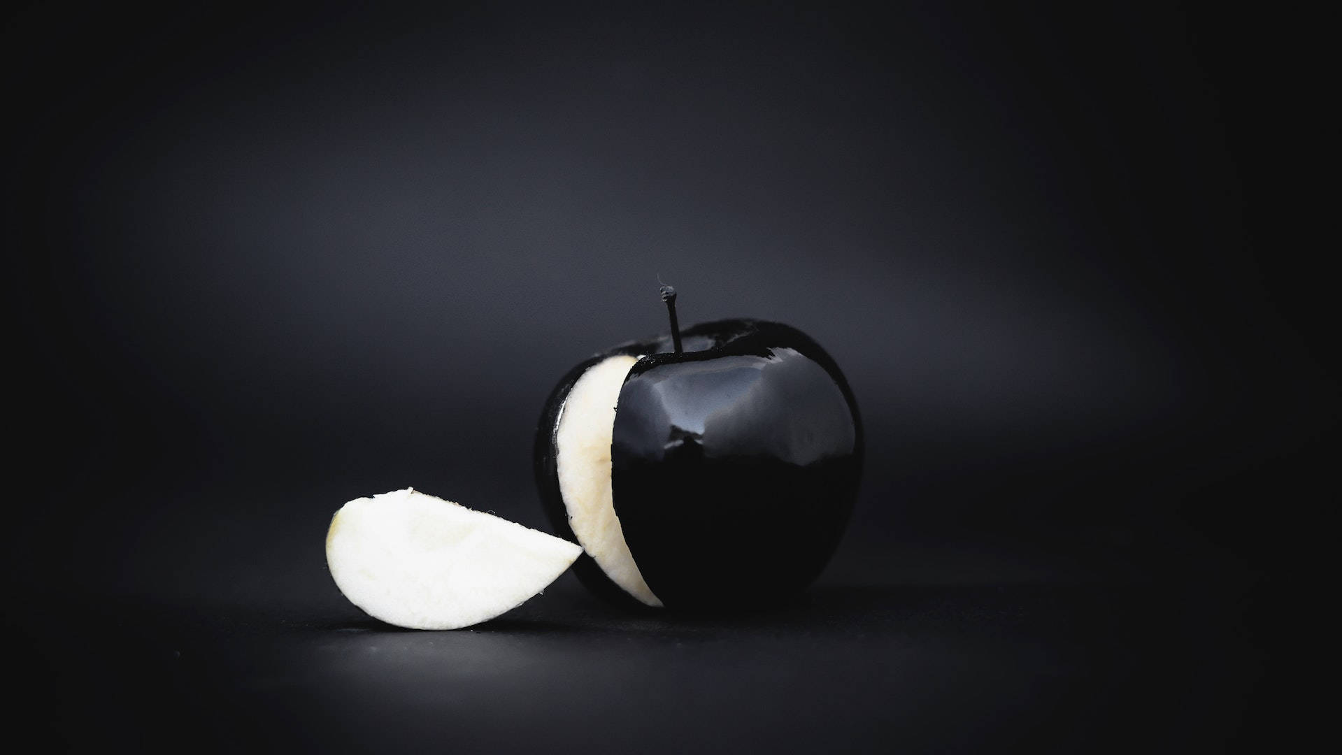 Sleek Black Apple Pc Background