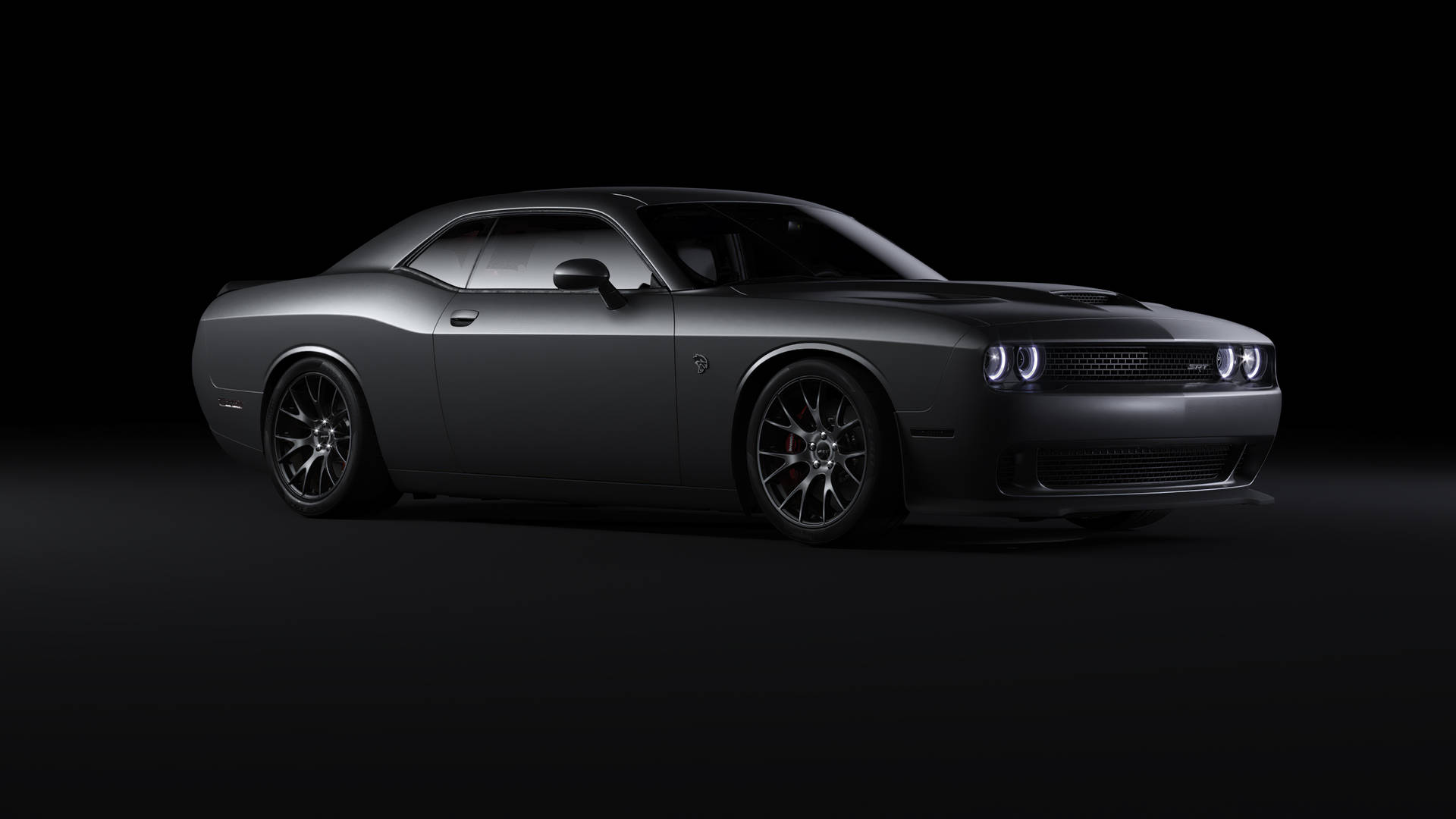 Sleek Black Dodge Challenger Demon 4k Background