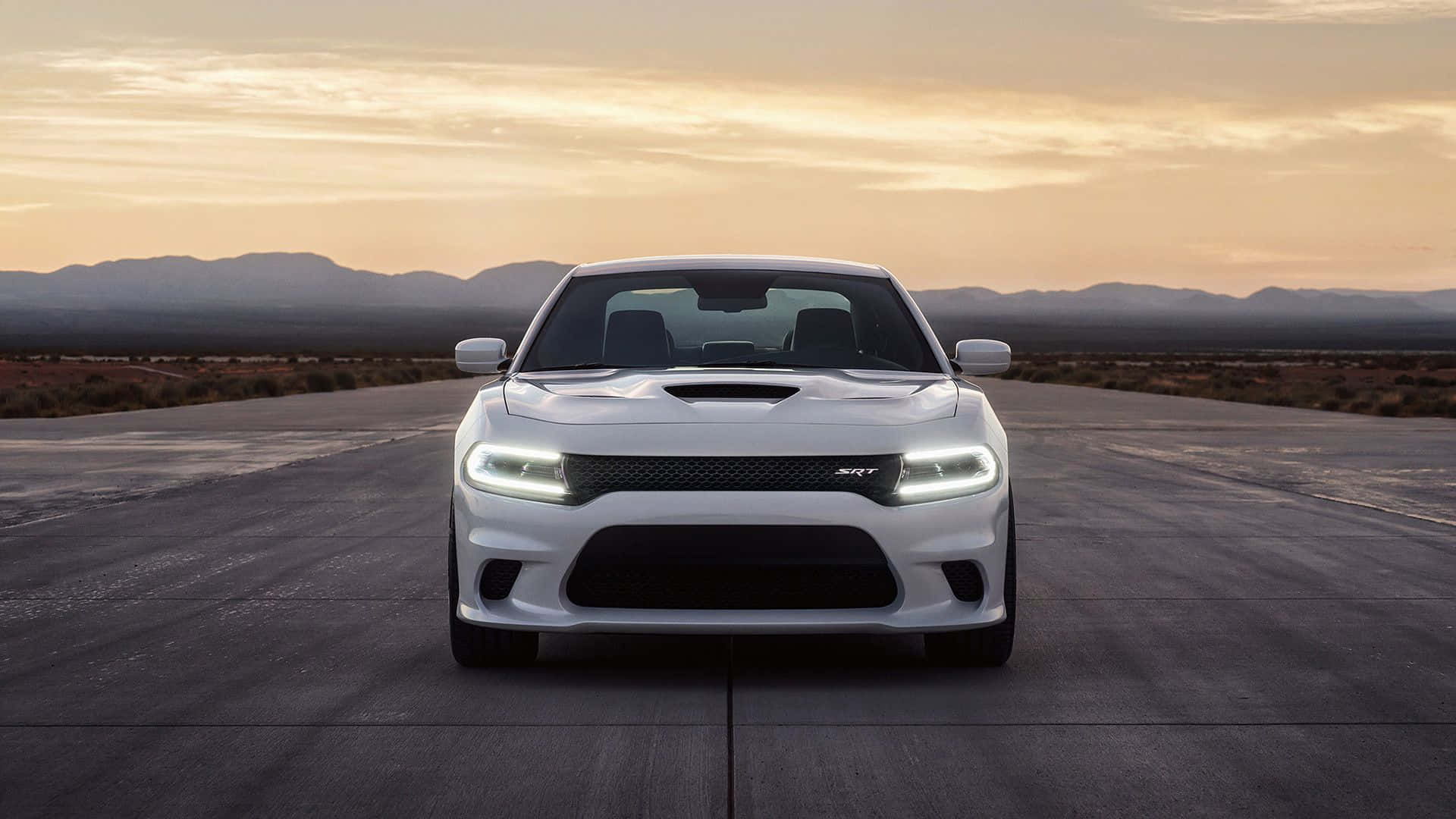 Sleek Black Dodge Charger On The Road