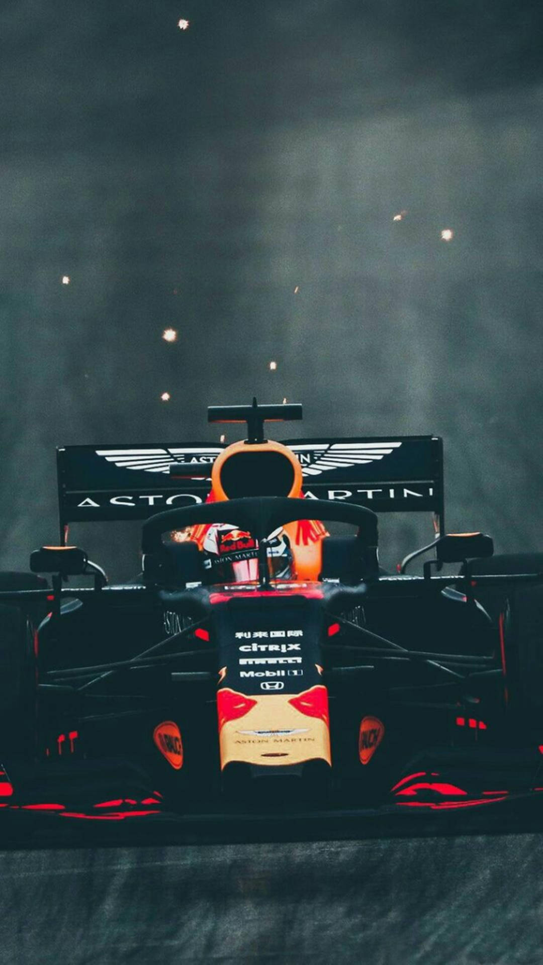 Sleek Black F1 Phone Exuding Sports Elegance Background