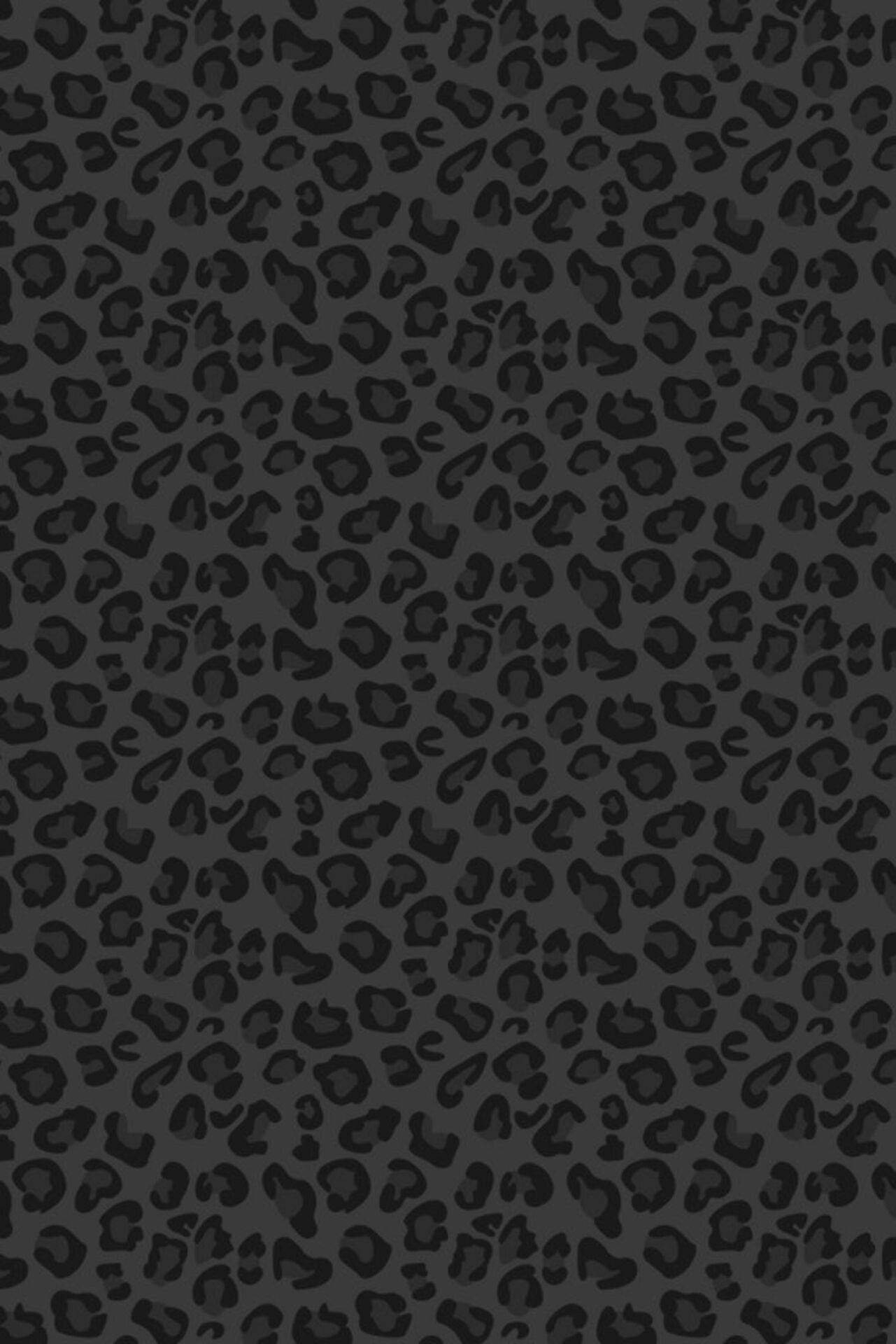 Sleek Black Leopard Print Background