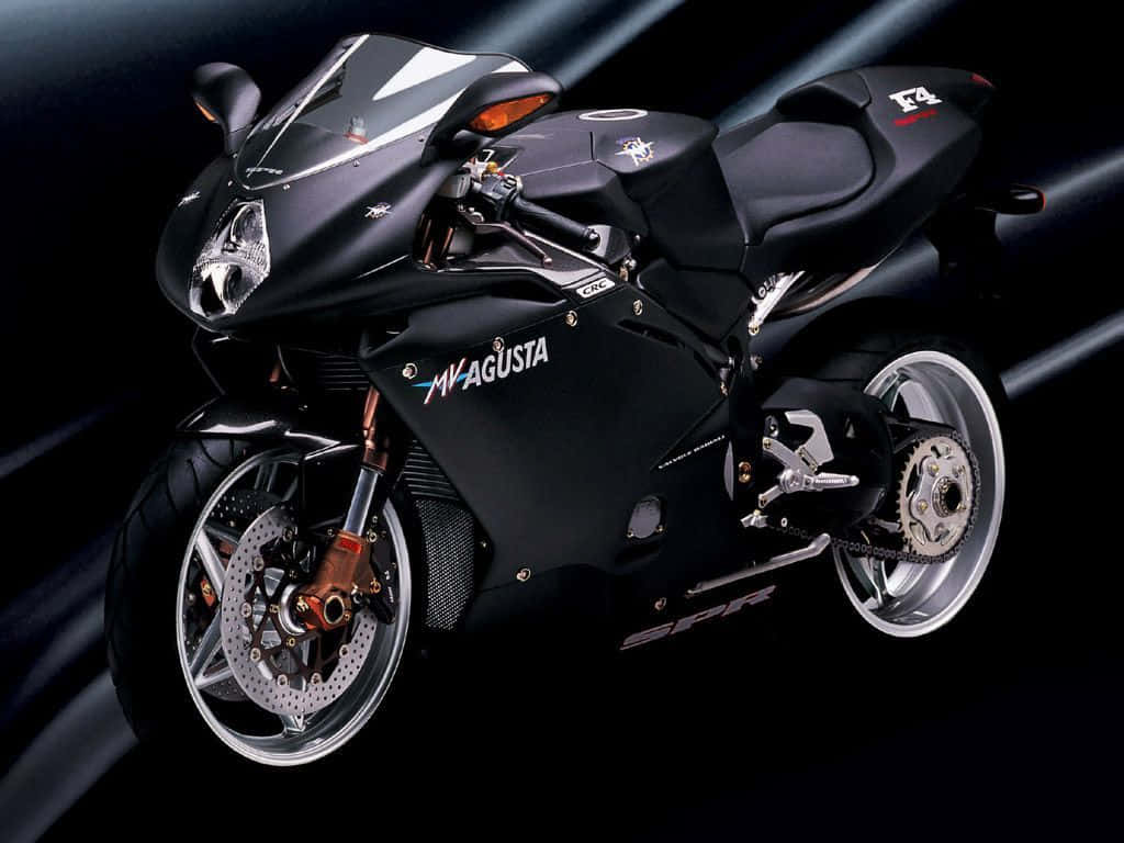 Sleek Black M V Agusta Motorcycle Background