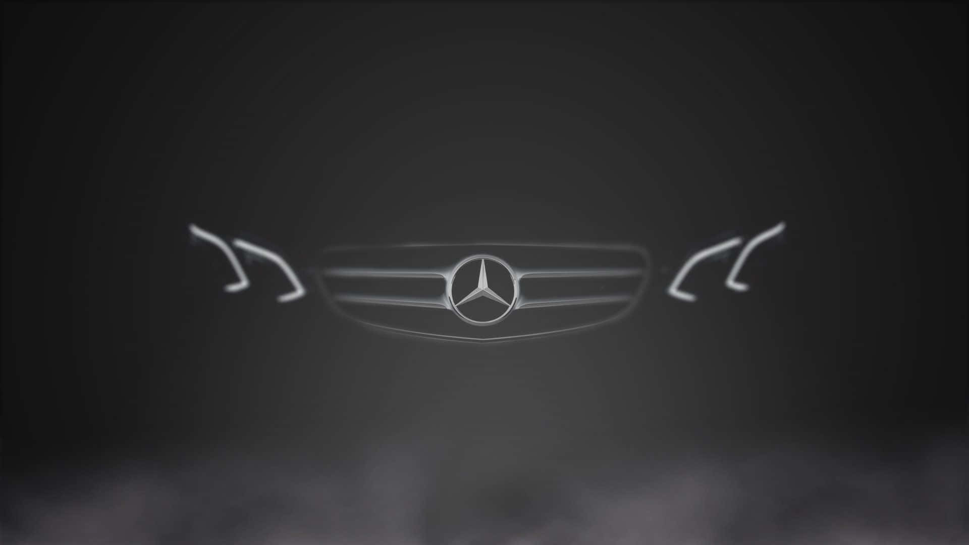Sleek Black Mercedes In The City Background