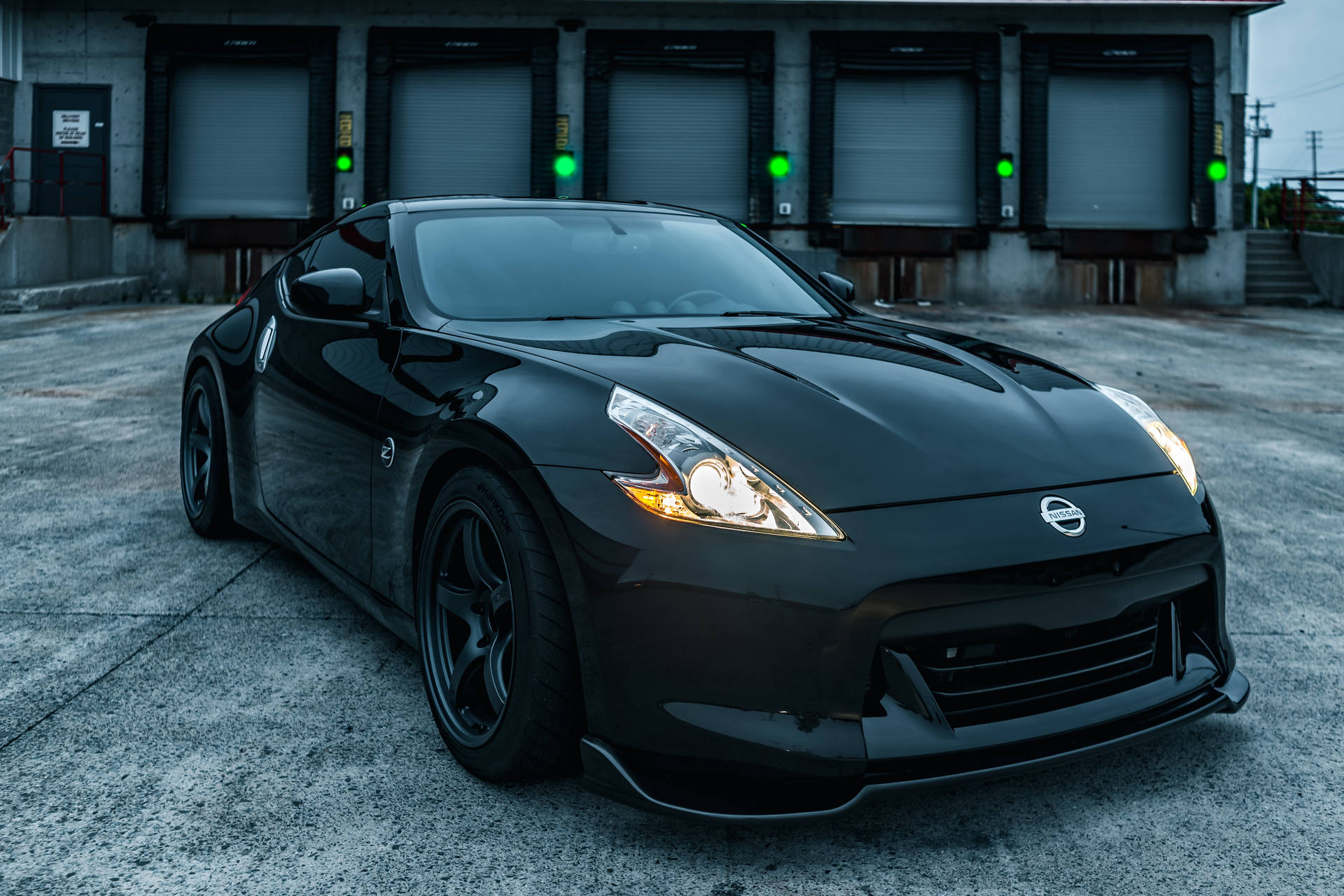 Sleek Black Nissan 370z Sports Car