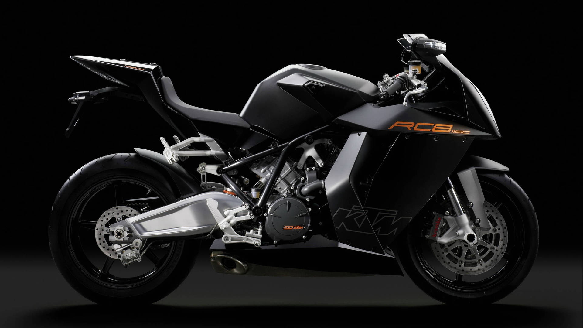 Sleek Black Rc 200 Ktm Bike Background