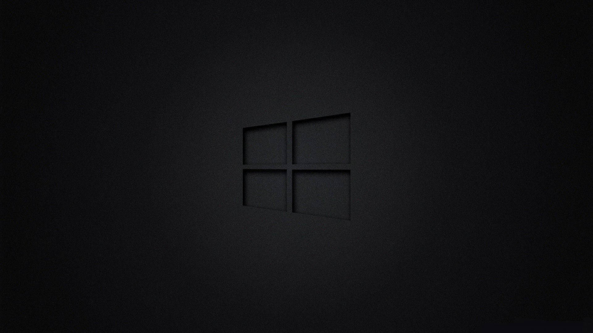 Sleek Black Windows 10 Hd Logo Background