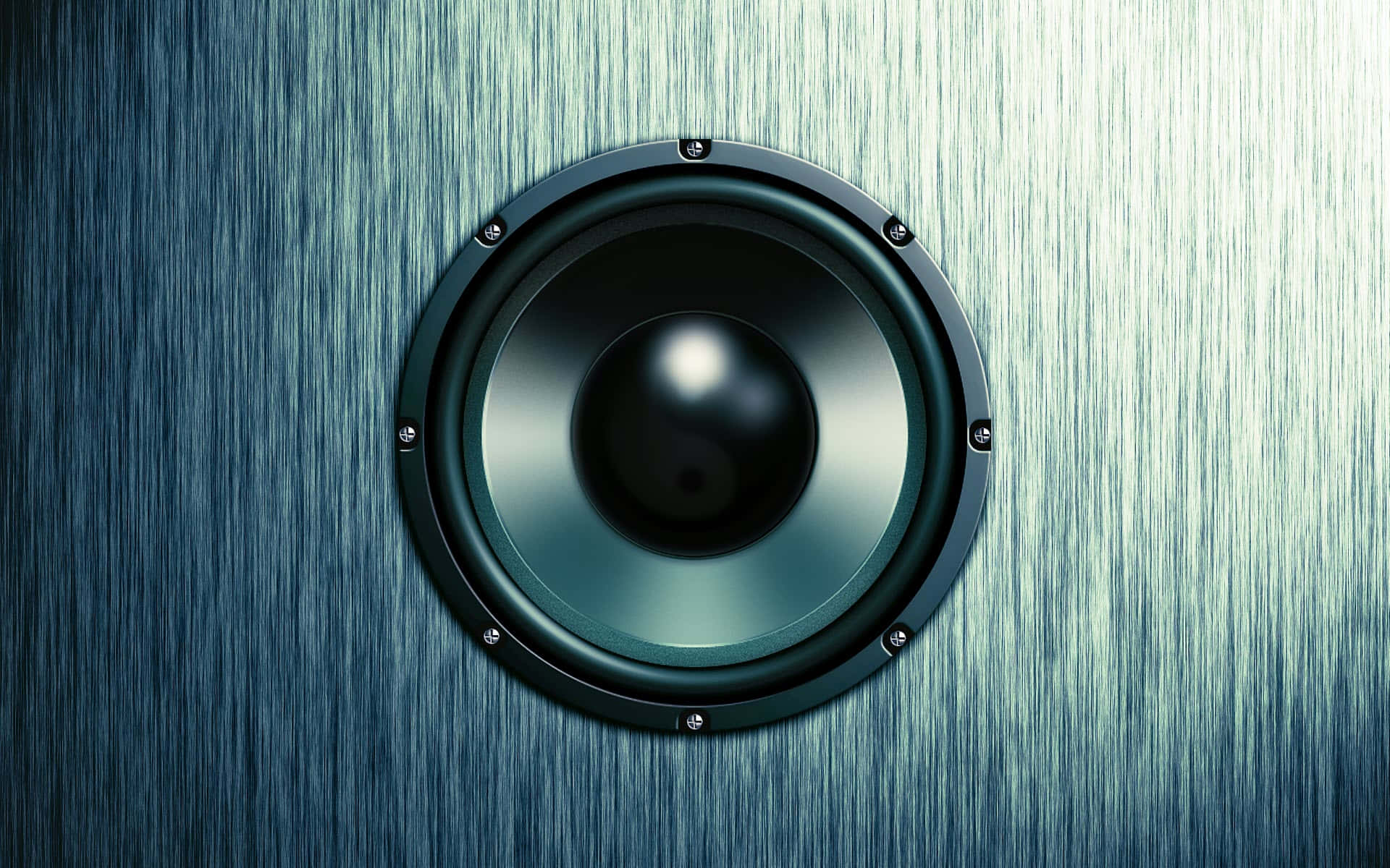 Sleek Blue Speaker On Wood Background