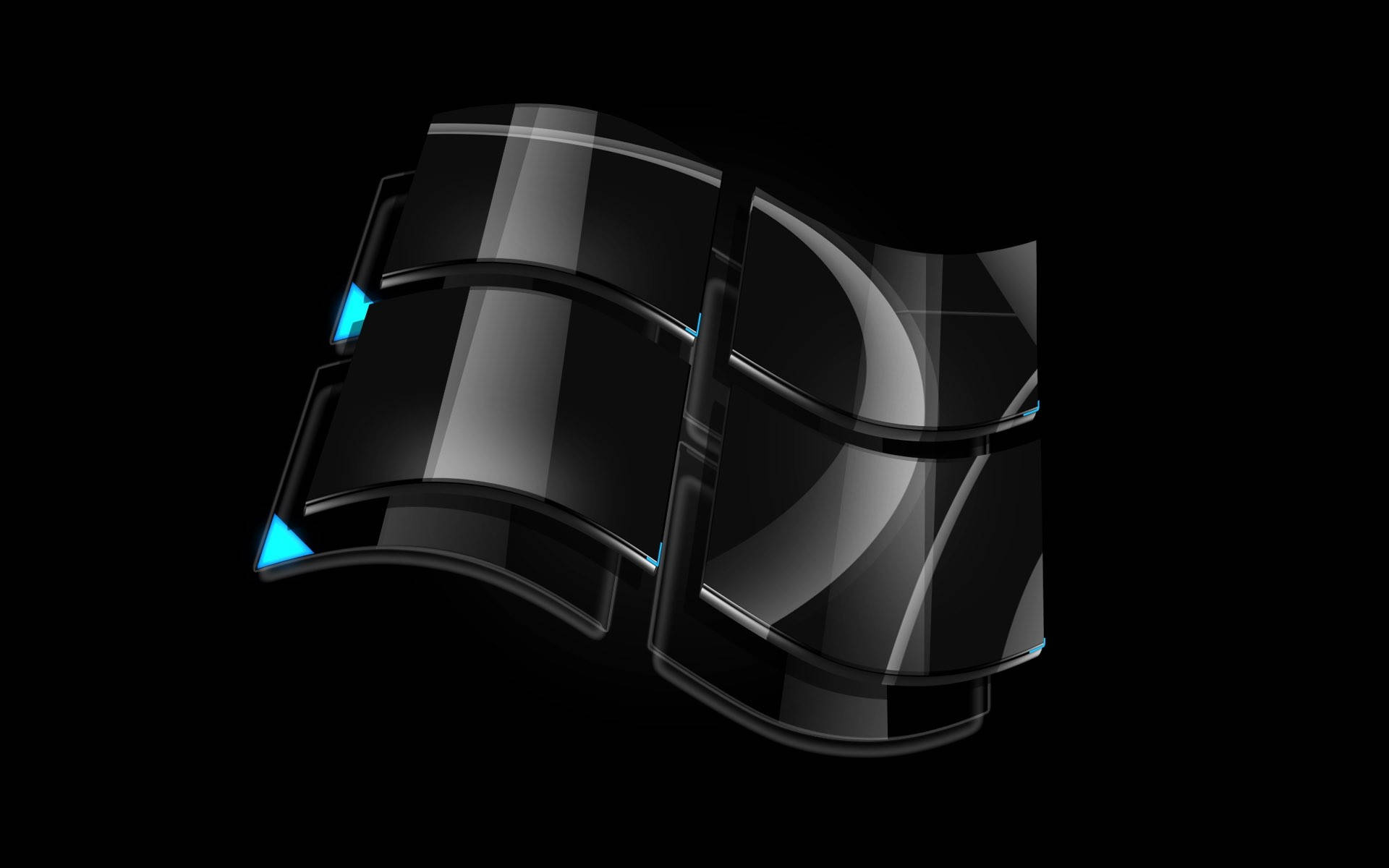 Sleek Dark Windows Logo Background