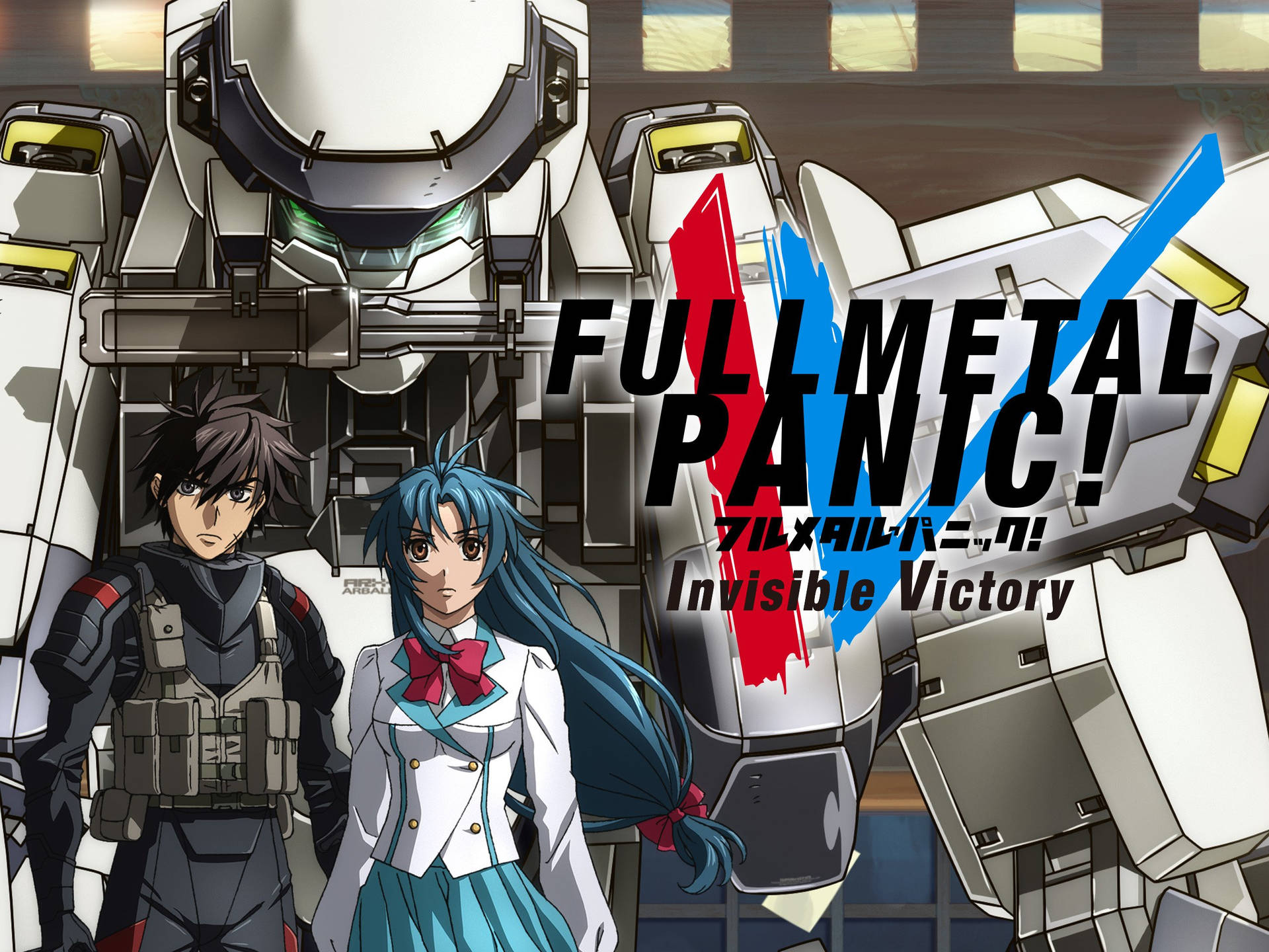 Sleek Full Metal Panic Invisible Victory Background