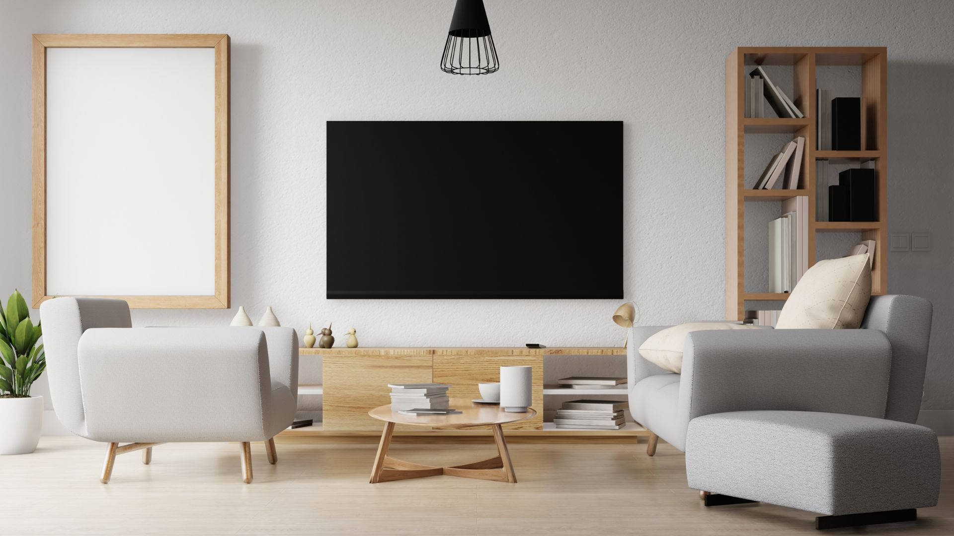 Sleek Minimalist Tv Cabinet Mounted On Wall