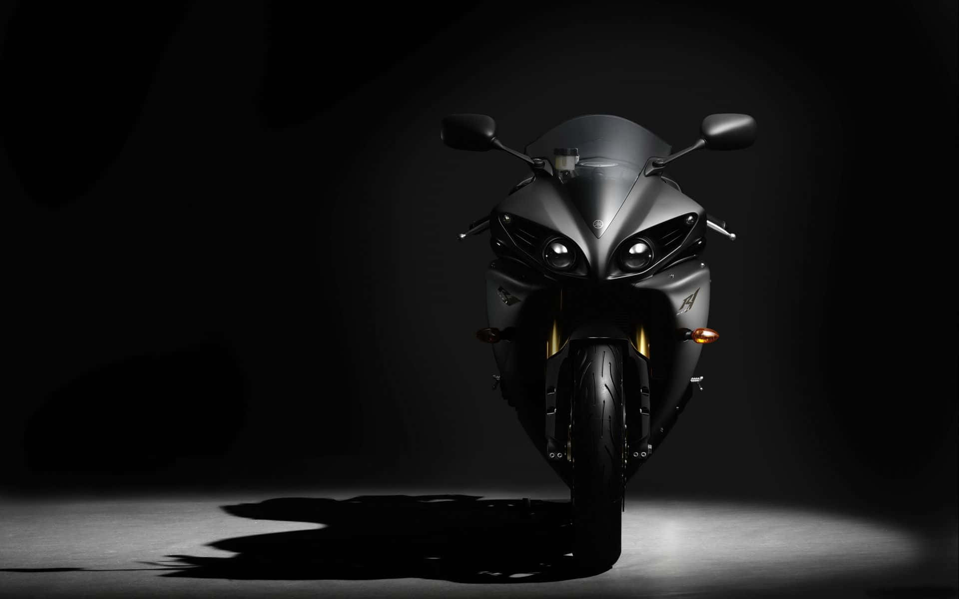 Sleek Motorcycle Dramatic Lighting Background