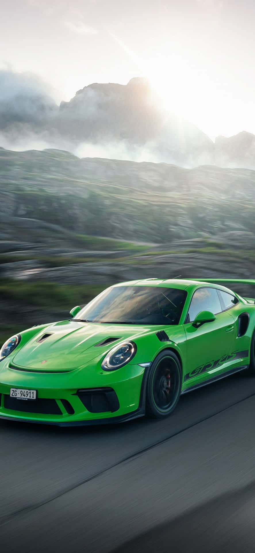 Sleek Porsche Car And Iphone Wallpaper Background