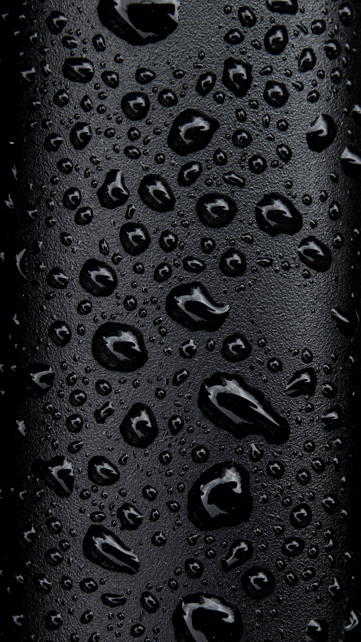 Sleek Waterdrops On Black Iphone 6 Plus Background