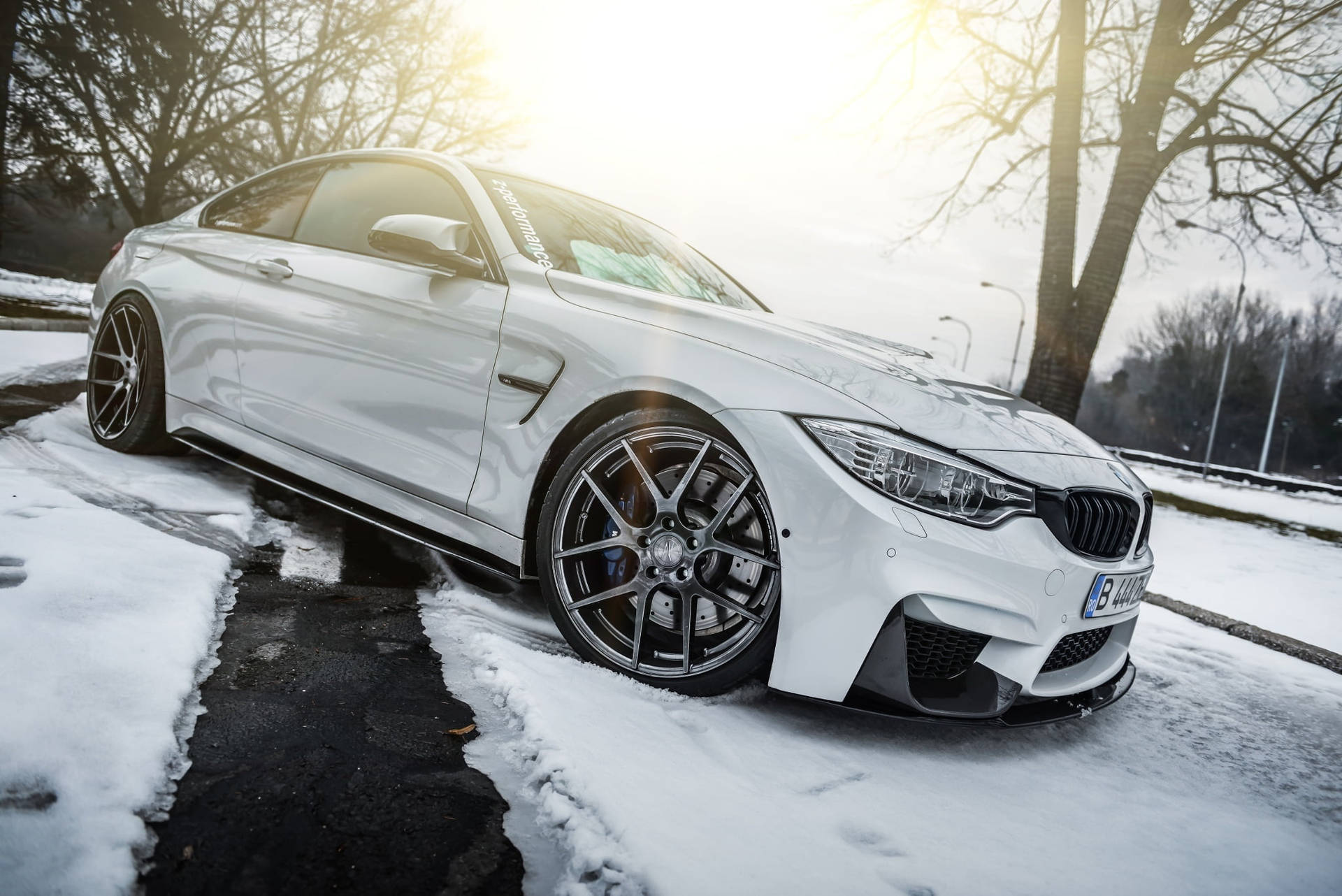 Sleek White M4 Bmw Laptop Background